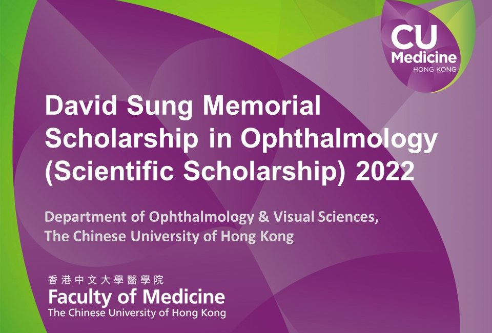 David Sung Memorial Scholarship in Ophthalmology 2022